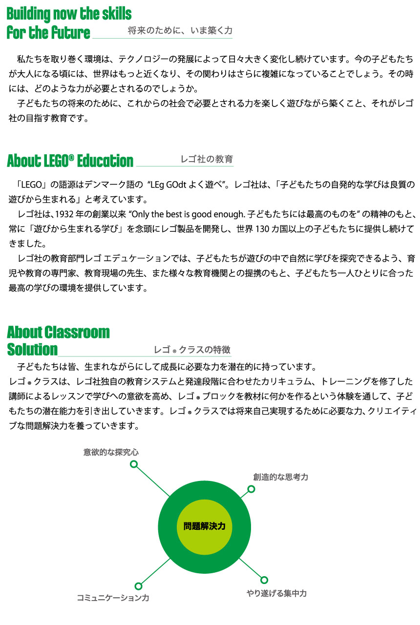 将来の為に、いま築く力