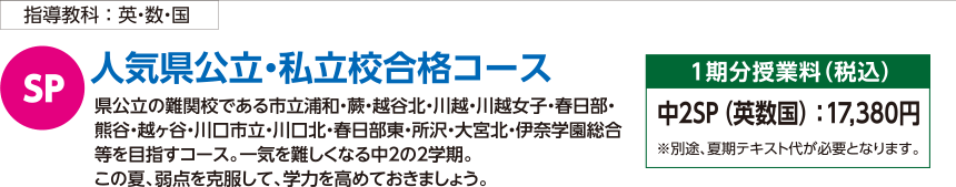 人気県公立・私立校合格コース