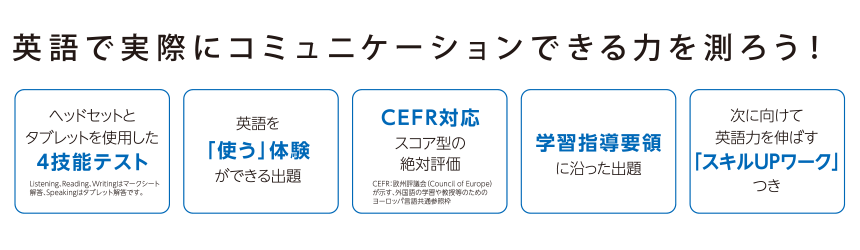 英語で実際にコミュニケーションできる力を測ろう！