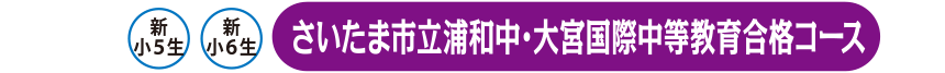 さいたま市立浦和中・大宮国際中等教育合格コース