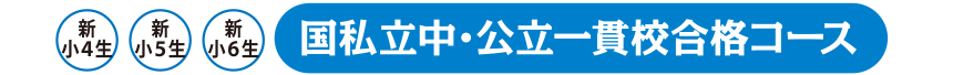 国私立中・公立一貫校合格コース