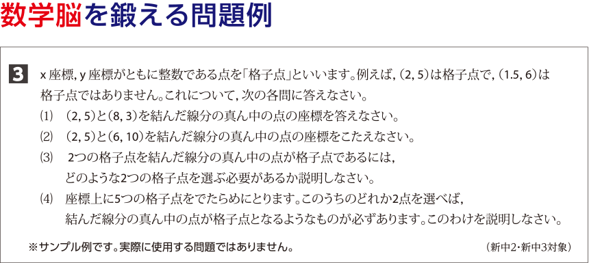 数学脳を鍛える問題例