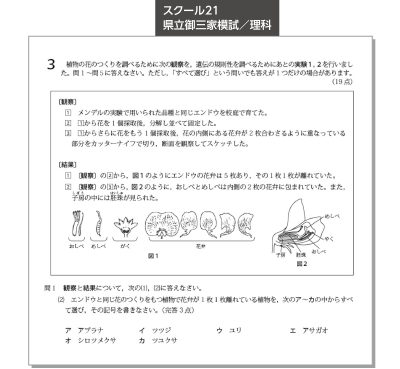 スクール21県立御三家模試／理科