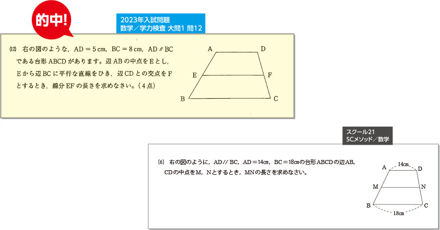 2023年入試問題数学／学力検査 大問1 問12