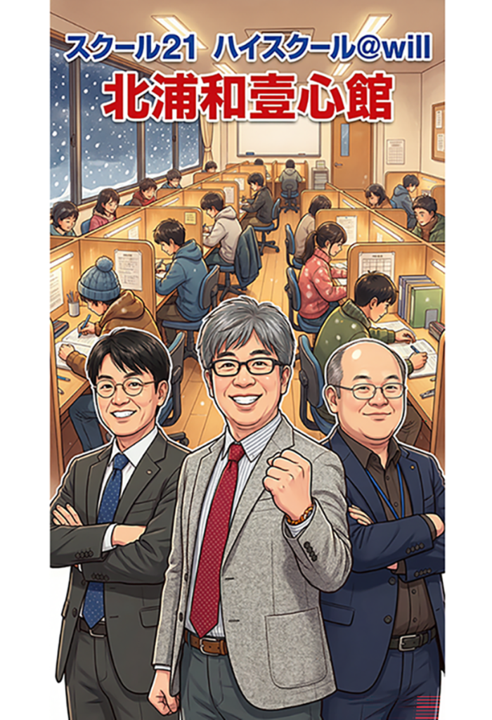 ハイスクール＠will
《東大・京大・早慶専用コース設置》
北浦和壹心館