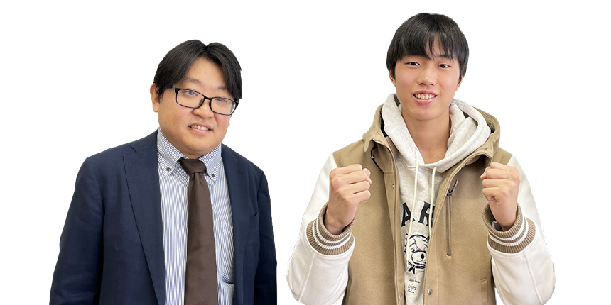スクール21武蔵浦和ラムザタワー教室 教室長 松村宏俊 × 県立浦和高校3年 南瑛斗さん