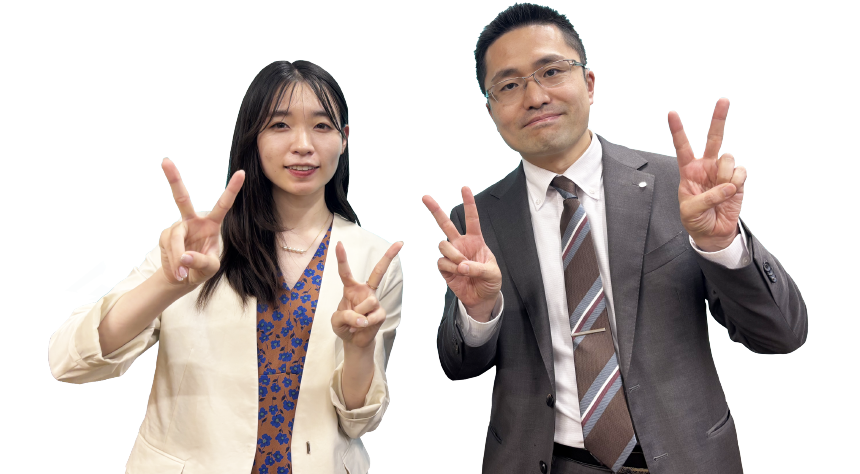 スクール21 本社 広報室 室長 児玉宜夫 ×　社会人２年目（水素推進事業） 宮本まどかさん
