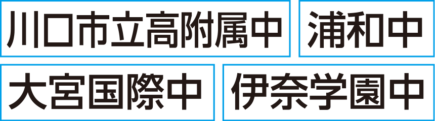 川口市立高附属中・浦和中・大宮国際中・伊奈学園中