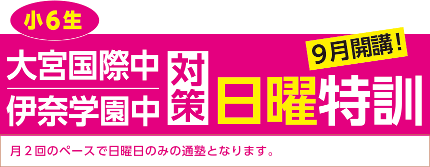 大宮国際中・伊奈学園中対策日曜特訓