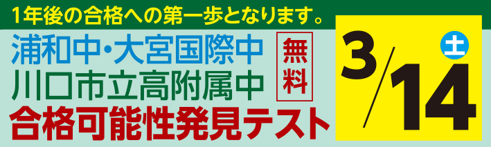 川口市立高付属中学 合格可能性発見テスト