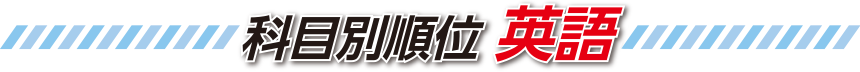 科目別順位 英語