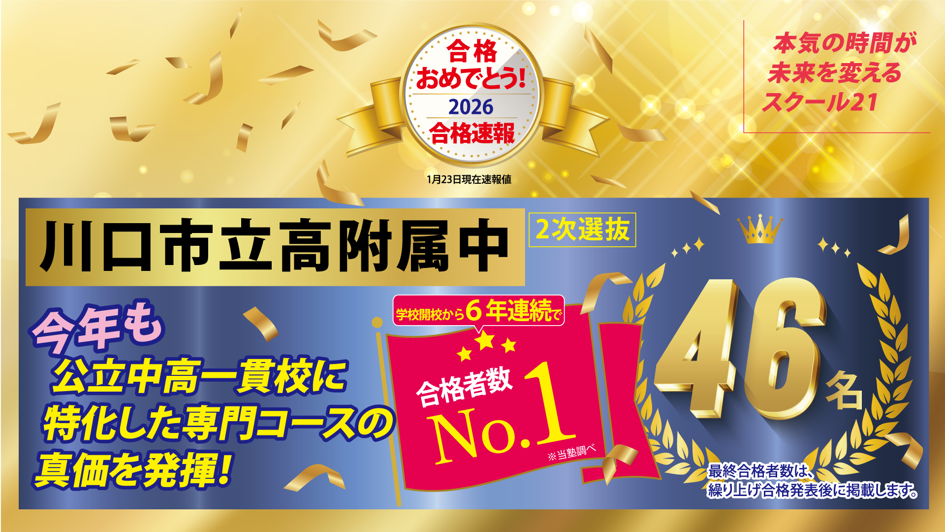 合格速報バナー