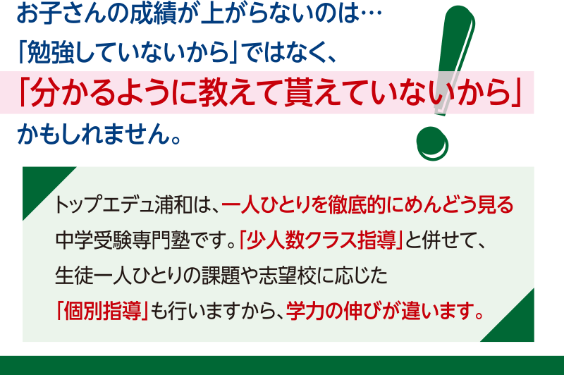 お子さんの成績が上がらないのは…「勉強していないから」ではなく、「分かるように教えて貰えていないから」かもしれません。
