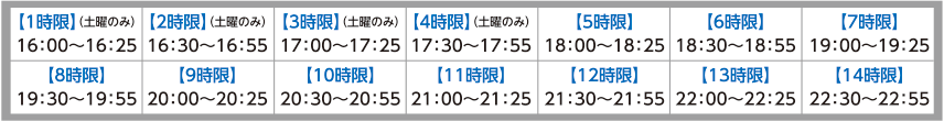 オンライン英会話教室 授業時間帯・開講日