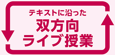 テキストに沿った双方向ライブ授業