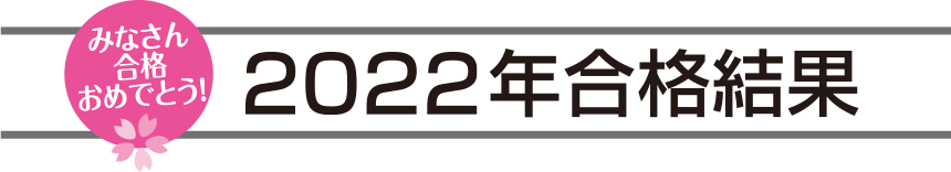 2022年合格結果