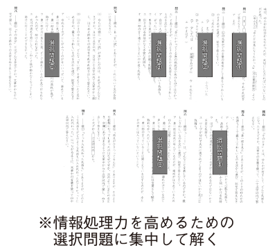 情報処理力を高めるための選択問題に集中して解く