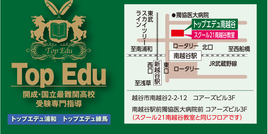 トップエデュ南越谷地図